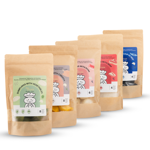 Klassik Kennenlern-Bundle – Glutenfreie Dumplings (32 oder 46 Stück)